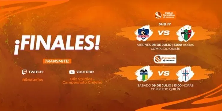 Las categorías Sub 17 y Proyección tendrán transmisión vía Youtube y Twitch