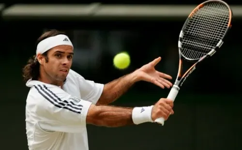González jugó los cuartos de final de Wimbledon en 2005, donde cayó ante Roger Federer. | Foto: Getty