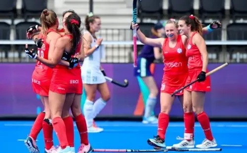 Chile, en la fase de grupos, cayó con Alemania, venció a Irlanda y cayó ante Países Bajos. | Foto: Federación Chilena de Hockey sobre Césped