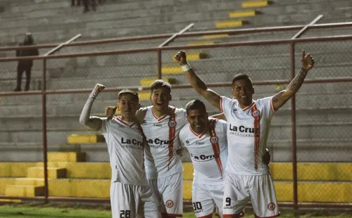 El festejo de Briceño. Foto: Unión San Felipe.