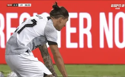 Darwin Núñez desperdició una gran oportunidad. (Foto: Captura Espn)