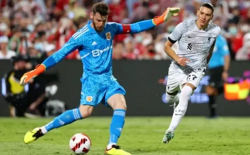 Darwin Núñez jugó su primer partido con la camiseta del Liverpool. | Foto: Getty