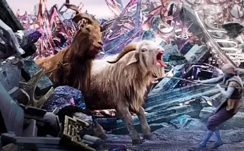 Este es el absurdo origen de los gritos de las cabras en Thor 4.(Foto: Marvel)