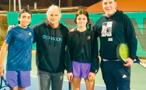 Berizzo la rompe en el tenis. | Foto: LUN