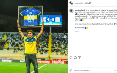 Tabilo es reconocido hincha de Everton.