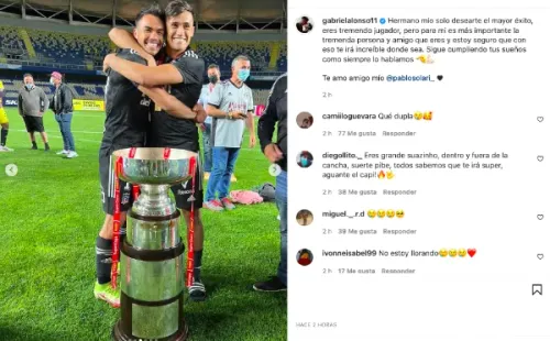 El mensaje de Gabriel Suazo a Pablo Solari.