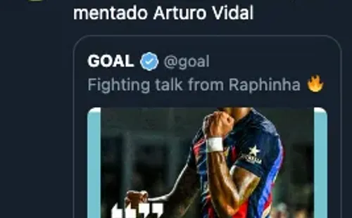 Comentarios comparando a Raphinha con Arturo Vidal.