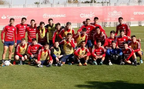 La selección chilena sub 23 terminó el primer microciclo al mando de Eduardo Berizzo este miércoles. Foto: Comunicaciones ANFP