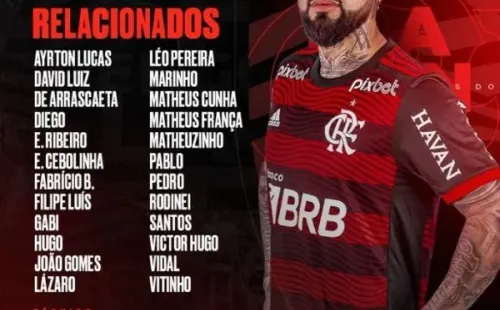 Vidal en la citación del Flamengo.