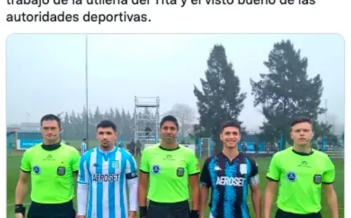 ¿Racing contra Racing? ¡No! La Academia le tuvo que prestar su segunda camiseta a Central Córdoba.