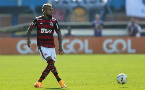 Arturo Vidal brilló en sus primeros minutos con el Flamengo. Foto: Comunicaciones Flamengo.