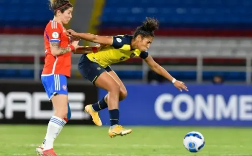 Carla Guerrero en la victoria de la Roja ante Ecuador por el Grupo A de la Copa América Femenina 2022. Foto: Getty Images.