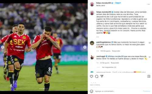 El adiós de Víctor Felipe Méndez a Unión Española.