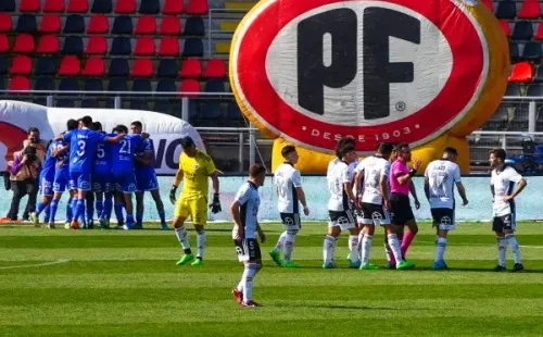 Cortés recibió un gol ante la U, pero al final celebró junto a sus compañeros. |Foto: Guille Salazar