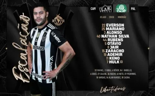Formación del Atlético Mineiro.