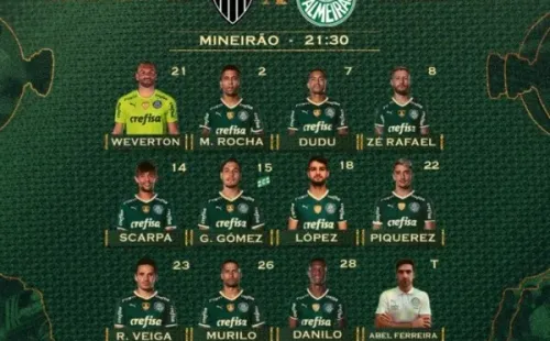 Formación del Palmeiras.