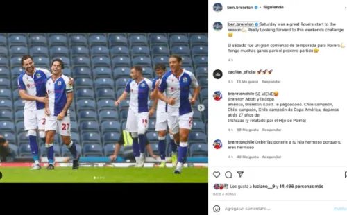 El mensaje de Ben Brereton Díaz.