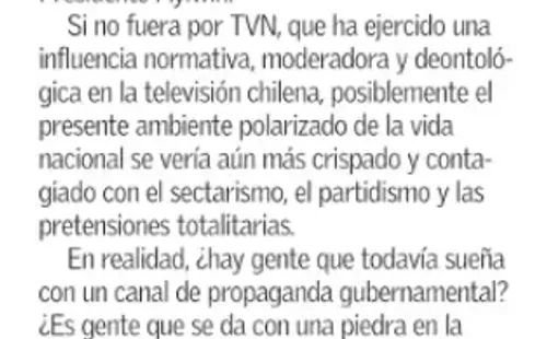 Pavlovic defiende a Del Río y dispara contra TVN.(Foto: El Mercurio)