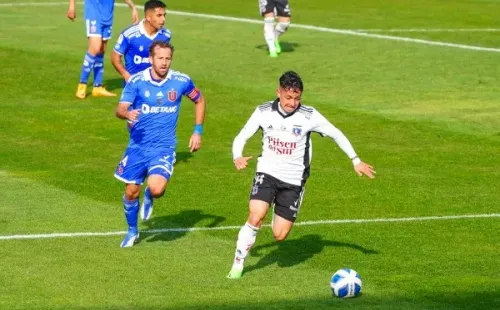 Cristián Zavala gana terreno en Colo Colo y quiere agarrar camiseta de titular. Foto: Guille Salazar, RedGol.