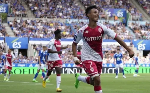 La celebración del gol del triunfo para Mónaco.