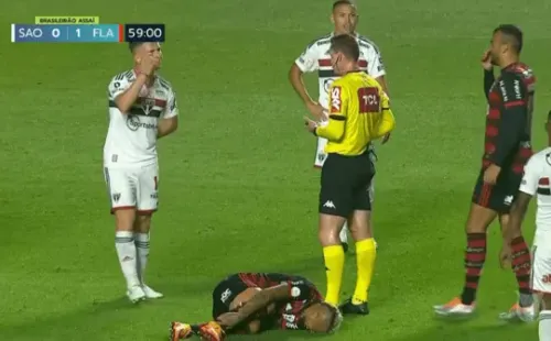 El argentino fue amonestado por la tremenda entrada. (Foto: Captura Espn)