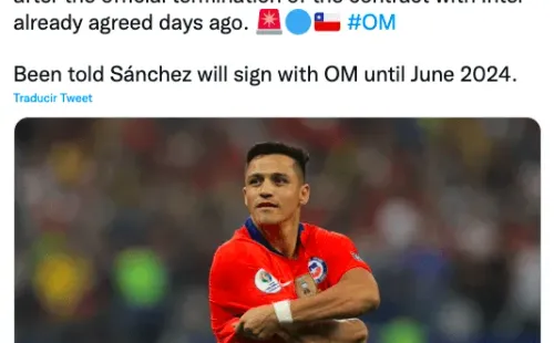 El mensaje de Fabrizio Romano sobre Alexis Sánchez y el Olympique de Marsella.