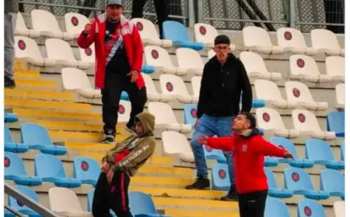 Temperaturas que no superaron los 10°C hubo durante el partido entre O’Higgins y Curicó en Rancagua