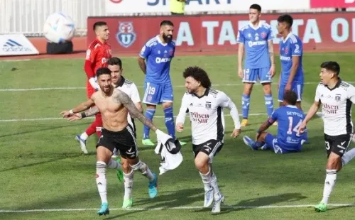 La celebración del plantel albo en el Superclásico.
