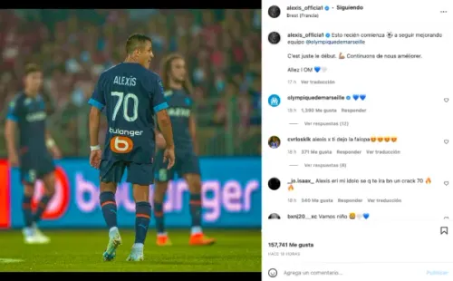 El mensaje de Alexis Sánchez tras su estreno en el OM.