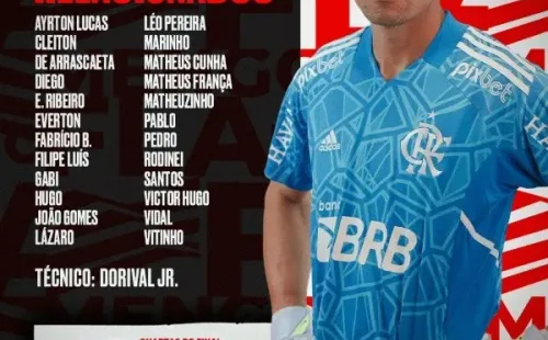 Los citados del Flamengo para el choque con el Athletico Paranaense este miércoles por Copa do Brasil.