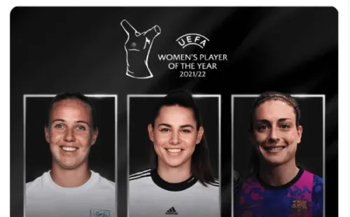 El top 3 de la UEFA lo componen Beth Mead, Alexia Putellas y Lena Oberdorf.