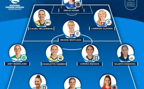 El equipo de la temporada 2021 en la WNPL de Queensland, en Australia. (Football SA)