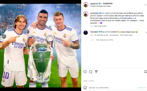 Casemiro se despidió del Real Madrid con un emotivo mensaje.
