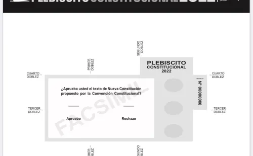 Cédula electoral Plebiscito de Salida 2022