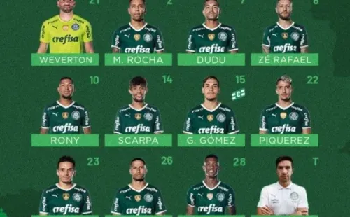 Formación del Palmeiras.