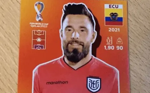 Hernán Galíndez mostró así su lámina en el álbum del Mundial de Qatar 2022.