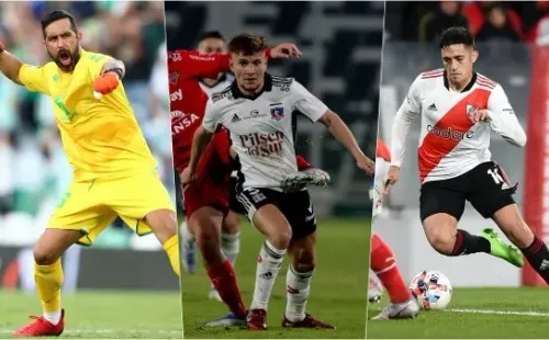 Claudio Bravo puede verse las caras con Colo Colo y el River Plate de Paulo Díaz junto a Pablo Solari. Foto: Getty Images/Agencia Uno