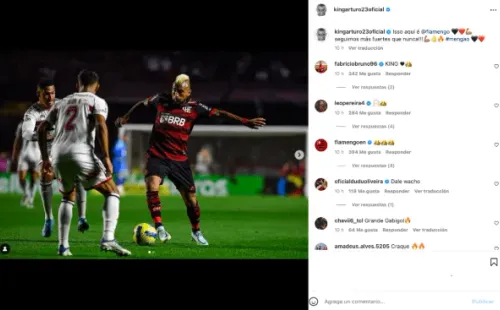 Arturo Vidal celebró el triunfo del Flamengo ante Sao Paulo. Foto: Instagram