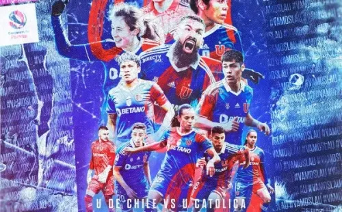 El afiche oficial del doble Clásico Universitario del sábado. (U de Chile)