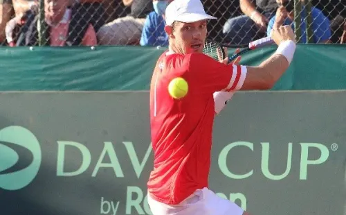 Nico Jarry le ganó a su rival, y también a la lluvia, para meterse al cuadro principal del US Open. |Foto: Agencia Uno