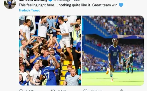 Sterling se estrenó en las redes con un doblete