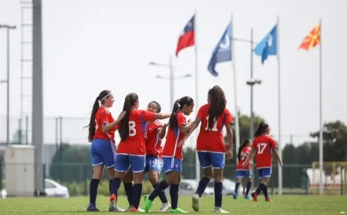 La Roja femenina sub 15 goleó por 8-1 a Macedonia del Norte. (Comunicaciones ANFP)