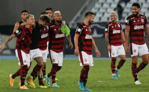 El King celebrando la victoria ante Botafogo. Foto: Flamengo.