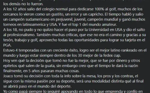 Jorge Niemann defiende a su hijo Joaquín Niemann