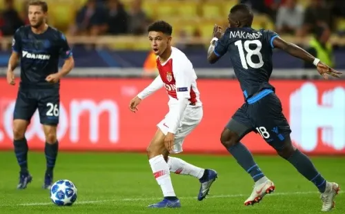 Sofiane Diop por el Mónaco en la Europa League 2021-2022. (Getty Images).