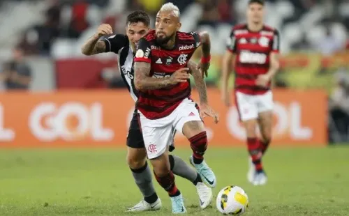 Arturo Vidal viene de marcar el gol del triunfo ante Botafogo. Foto: Comunicaciones Flamengo.