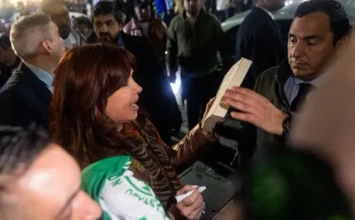 Cristina Fernández de Kirchner minutos antes del atentado. (Getty Images).