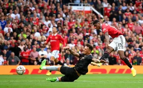Marcus Rashford anotó un doblete para el triunfo del Manchester United ante Arsenal. Foto. Getty Images