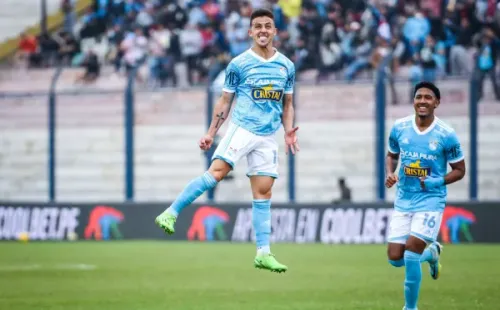 Así celebró Diego Buonanotte el golazo que anotó para el Sporting Cristal este sábado 3 de septiembre.