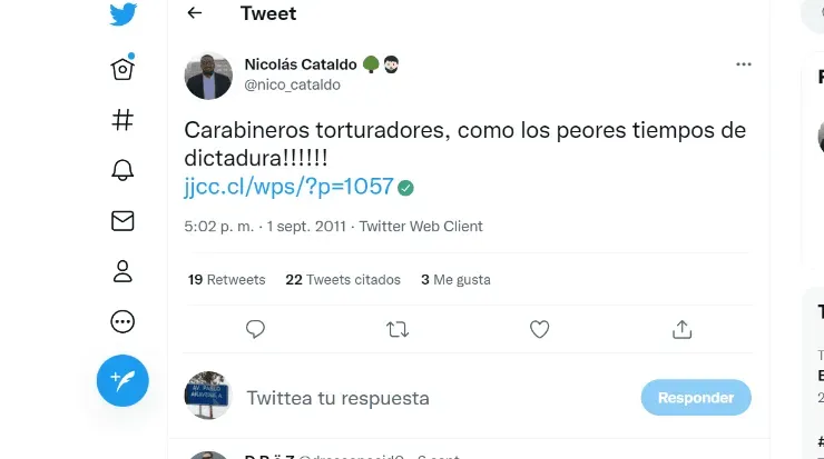 El tuiteo del subsecretario. (PANTALLAZO TWITTER)